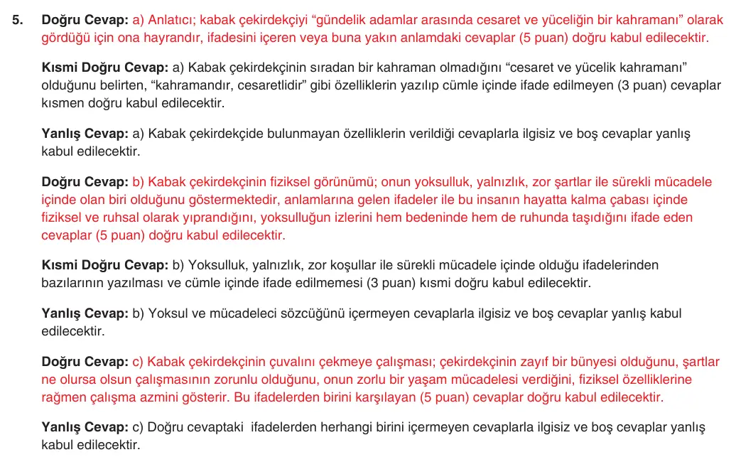 9. Sınıf Türk Dili ve Edebiyatı 2025-2026 1. Dönem 2. Yazılı 5. Soru (Yazılıya Hazırlanıyorum) resmi çözüm görseli
