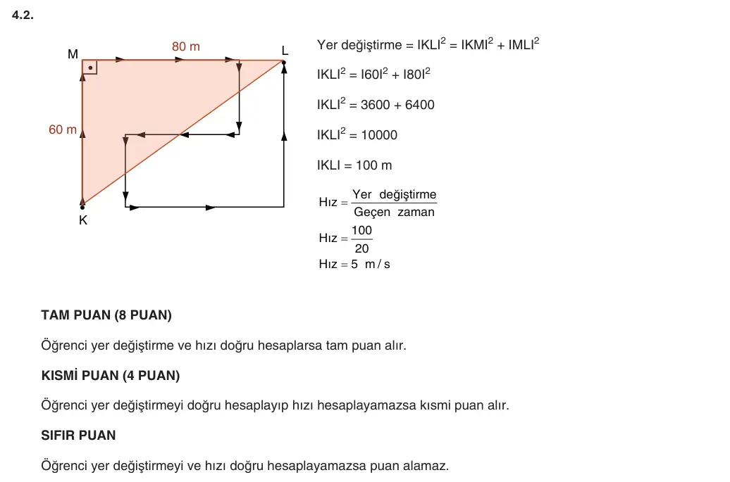 9. Sınıf Fizik 2025-2026 1. Dönem 2. Yazılı 4. Soru (Yazılıya Hazırlanıyorum) resmi çözüm görseli (2/2)