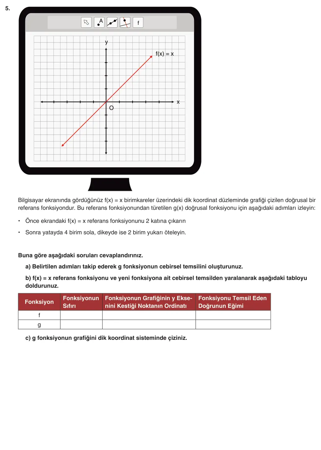 9. Sınıf Matematik 2025-2026 1. Dönem 2. Yazılı 5. Soru (Yazılıya Hazırlanıyorum) görseli