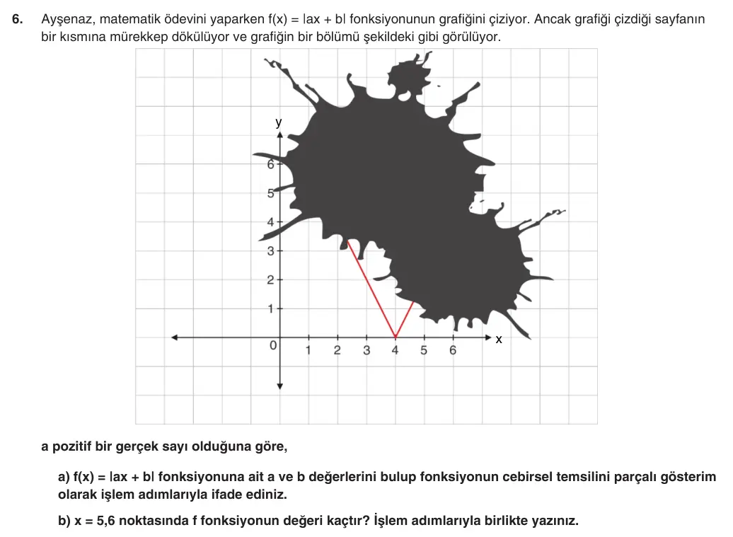 9. Sınıf Matematik 2025-2026 1. Dönem 2. Yazılı 6. Soru (Yazılıya Hazırlanıyorum) görseli