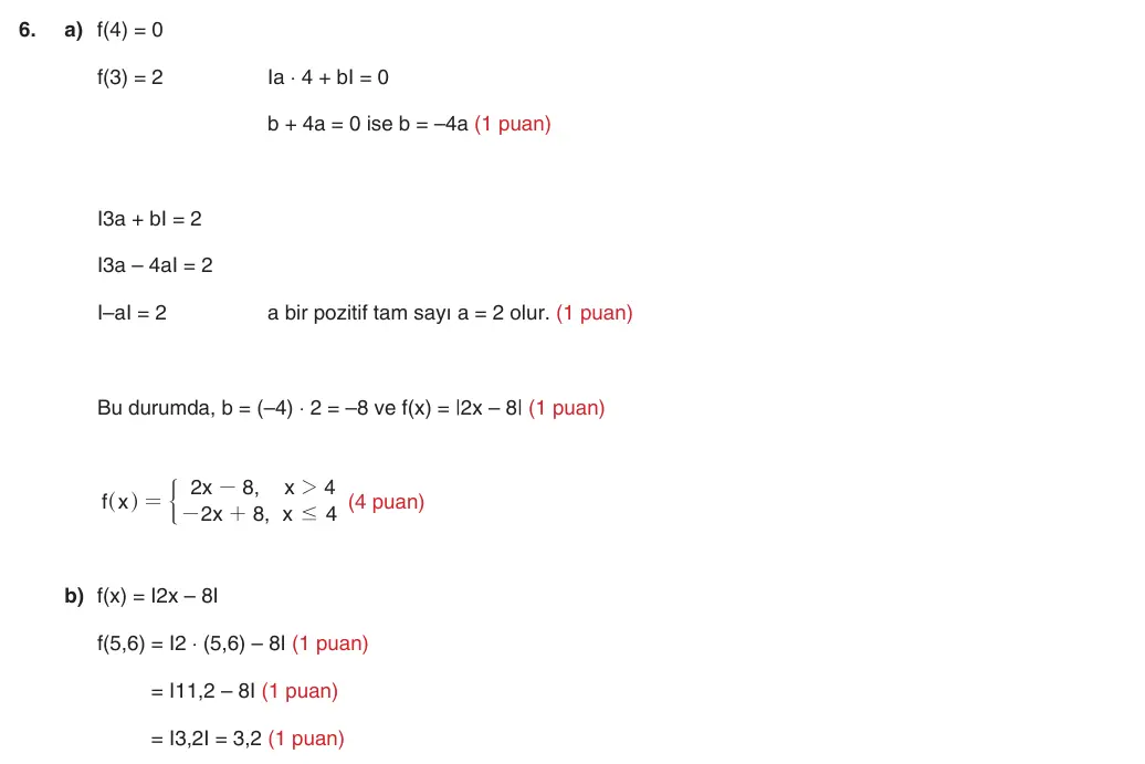9. Sınıf Matematik 2025-2026 1. Dönem 2. Yazılı 6. Soru (Yazılıya Hazırlanıyorum) resmi çözüm görseli