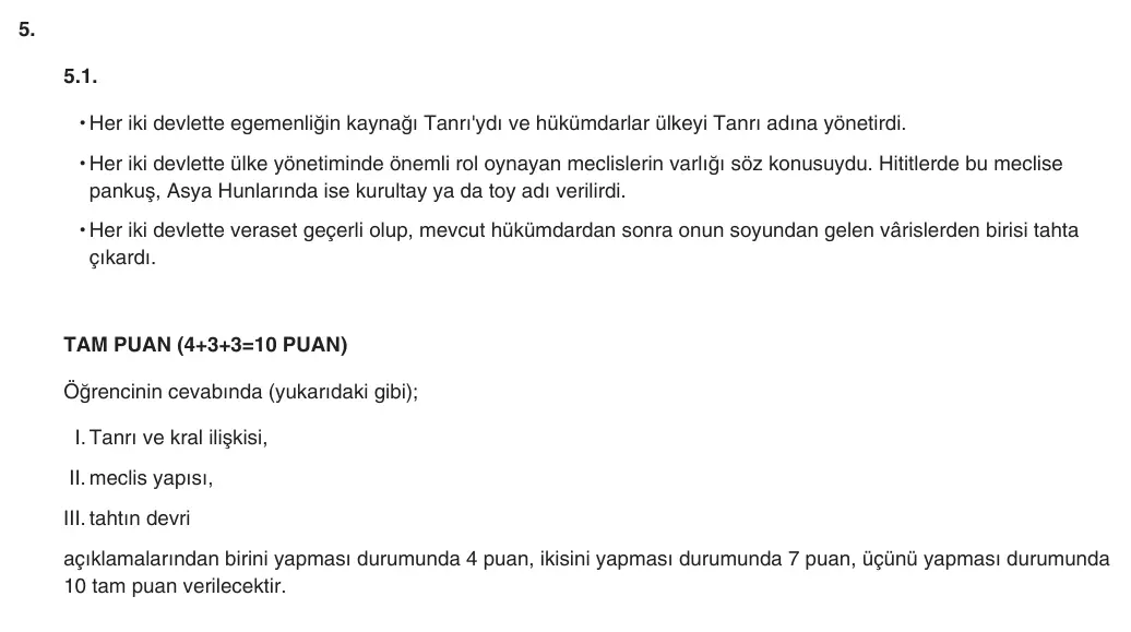 9. Sınıf Tarih 2025-2026 1. Dönem 2. Yazılı 5. Soru (Yazılıya Hazırlanıyorum) resmi çözüm görseli (1/2)