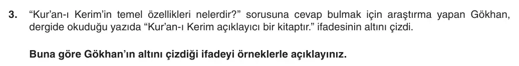 5. Sınıf Din Kültürü ve Ahlak Bilgisi 2025-2026 2. Dönem 1. Yazılı 3. Soru (Yazılıya Hazırlanıyorum) görseli