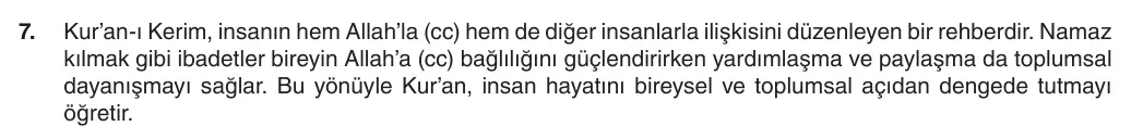 5. Sınıf Din Kültürü ve Ahlak Bilgisi 2025-2026 2. Dönem 1. Yazılı 7. Soru (Yazılıya Hazırlanıyorum) resmi çözüm görseli