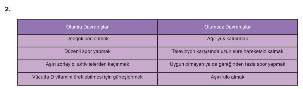 5. Sınıf Fen Bilimleri 2025-2026 2. Dönem 1. Yazılı 2. Soru (Yazılıya Hazırlanıyorum) resmi çözüm görseli