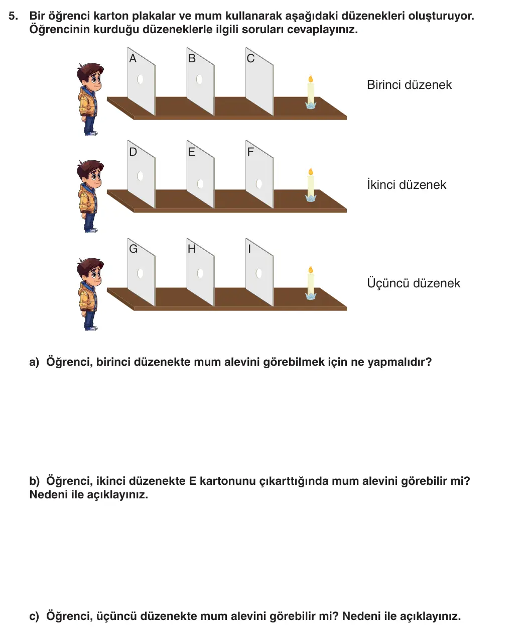 5. Sınıf Fen Bilimleri 2025-2026 2. Dönem 1. Yazılı 5. Soru (Yazılıya Hazırlanıyorum) görseli