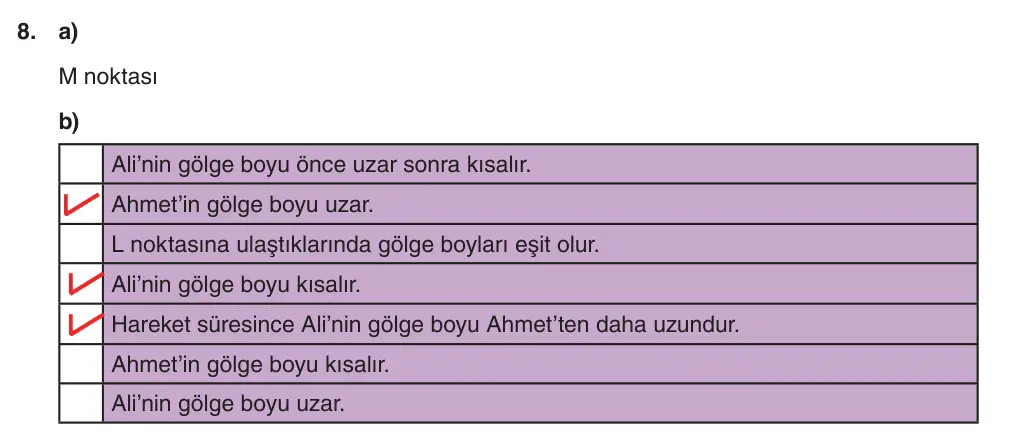 5. Sınıf Fen Bilimleri 2025-2026 2. Dönem 1. Yazılı 8. Soru (Yazılıya Hazırlanıyorum) resmi çözüm görseli