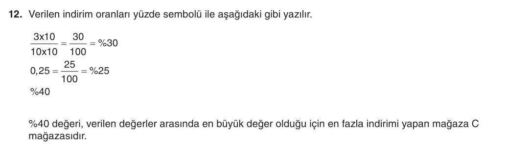 5. Sınıf Matematik 2025-2026 2. Dönem 1. Yazılı 12. Soru (Yazılıya Hazırlanıyorum) resmi çözüm görseli