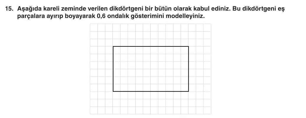 5. Sınıf Matematik 2025-2026 2. Dönem 1. Yazılı 15. Soru (Yazılıya Hazırlanıyorum) görseli