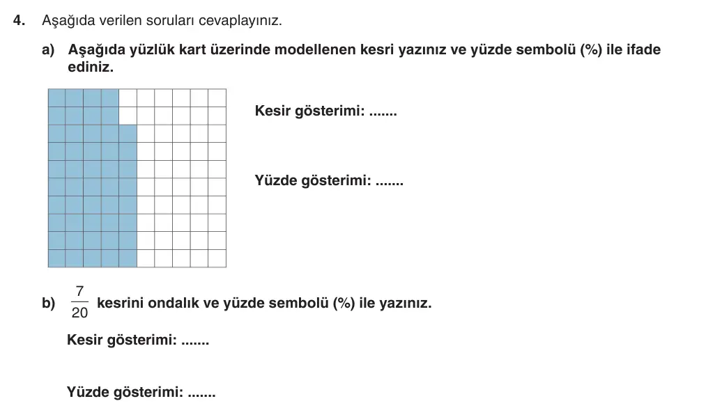 5. Sınıf Matematik 2025-2026 2. Dönem 1. Yazılı 4. Soru (Yazılıya Hazırlanıyorum) görseli
