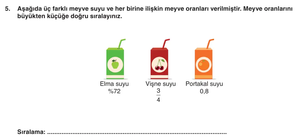 5. Sınıf Matematik 2025-2026 2. Dönem 1. Yazılı 5. Soru (Yazılıya Hazırlanıyorum) görseli