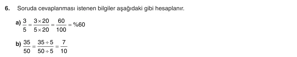 5. Sınıf Matematik 2025-2026 2. Dönem 1. Yazılı 6. Soru (Yazılıya Hazırlanıyorum) resmi çözüm görseli