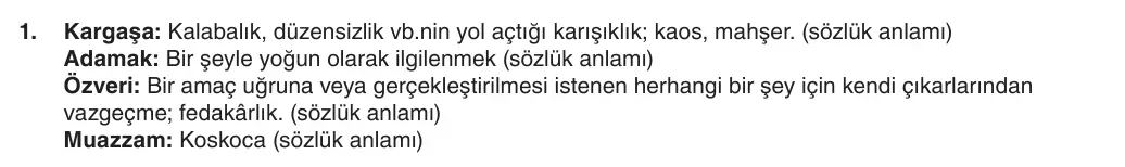 5. Sınıf Türkçe 2025-2026 2. Dönem 1. Yazılı 1. Soru (Yazılıya Hazırlanıyorum) resmi çözüm görseli