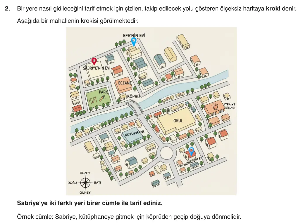 5. Sınıf Türkçe 2025-2026 2. Dönem 1. Yazılı 2. Soru (Yazılıya Hazırlanıyorum) görseli