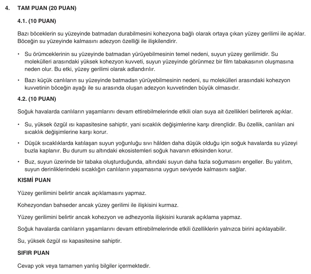 9. Sınıf Biyoloji 2025-2026 2. Dönem 1. Yazılı 4. Soru (Yazılıya Hazırlanıyorum) resmi çözüm görseli