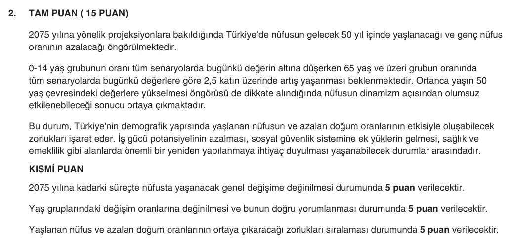 9. Sınıf Coğrafya 2025-2026 2. Dönem 1. Yazılı 2. Soru (Yazılıya Hazırlanıyorum) resmi çözüm görseli (1/2)