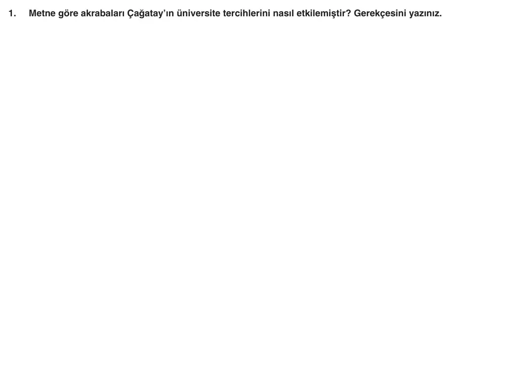 9. Sınıf Türk Dili ve Edebiyatı 2025-2026 2. Dönem 1. Yazılı 1. Soru (Yazılıya Hazırlanıyorum) görseli