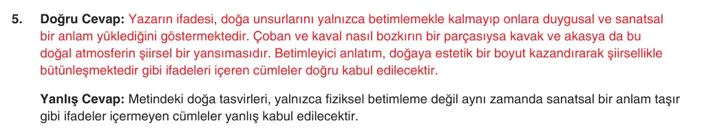 9. Sınıf Türk Dili ve Edebiyatı 2025-2026 2. Dönem 1. Yazılı 5. Soru (Yazılıya Hazırlanıyorum) resmi çözüm görseli