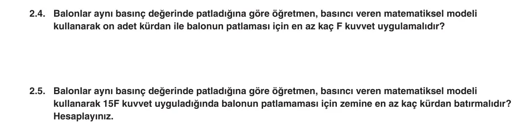 9. Sınıf Fizik 2025-2026 2. Dönem 1. Yazılı 2. Soru (Yazılıya Hazırlanıyorum) görseli (2/2)