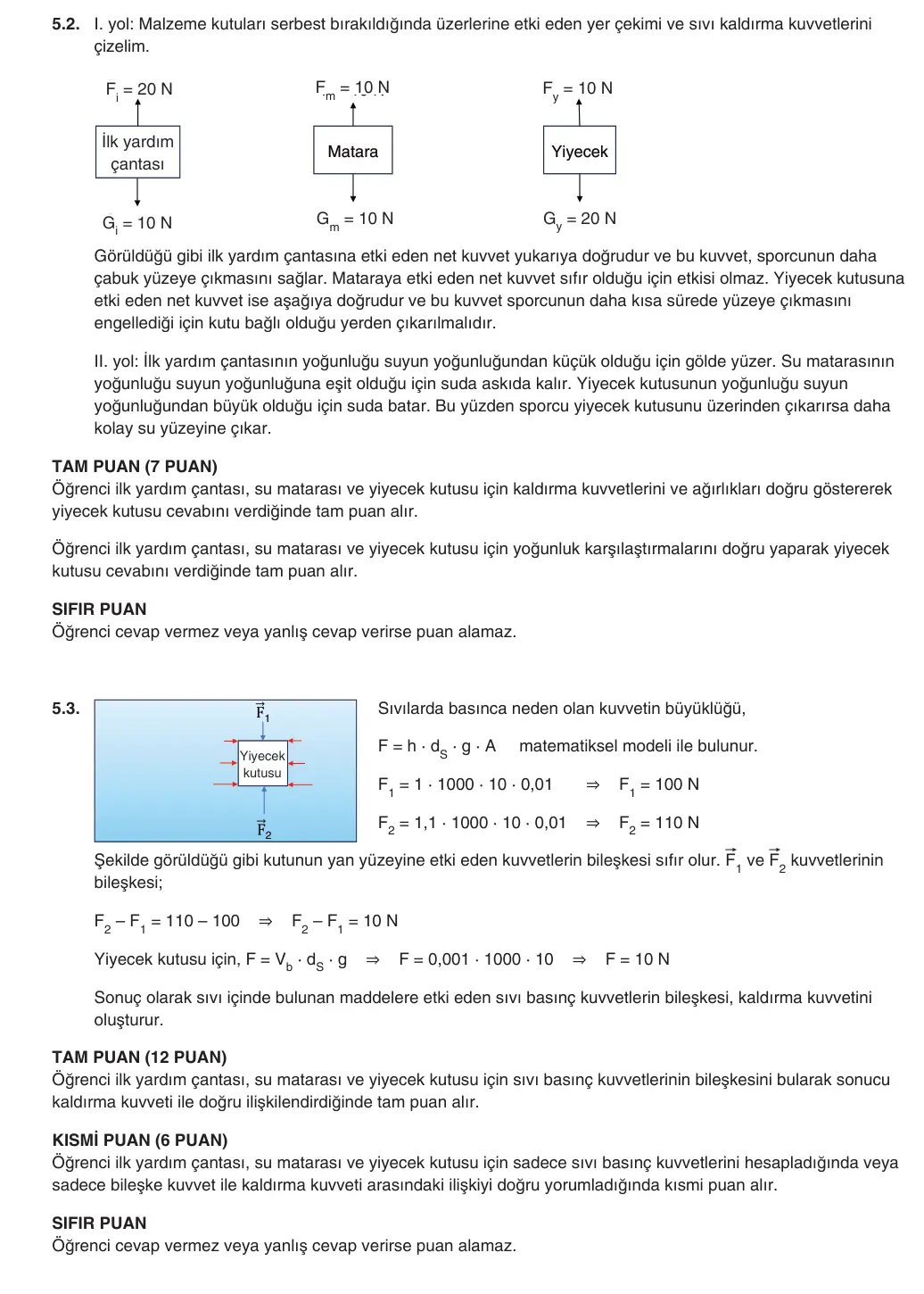 9. Sınıf Fizik 2025-2026 2. Dönem 1. Yazılı 5. Soru (Yazılıya Hazırlanıyorum) resmi çözüm görseli (2/2)