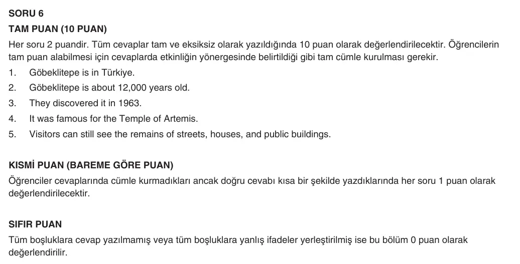 9. Sınıf İngilizce 2025-2026 2. Dönem 1. Yazılı 6. Soru (Yazılıya Hazırlanıyorum) resmi çözüm görseli