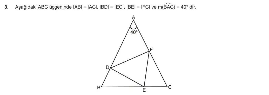 9. Sınıf Matematik 2025-2026 2. Dönem 1. Yazılı 3. Soru (Yazılıya Hazırlanıyorum) görseli