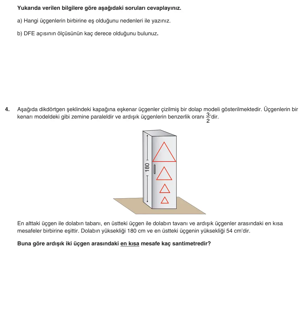9. Sınıf Matematik 2025-2026 2. Dönem 1. Yazılı 4. Soru (Yazılıya Hazırlanıyorum) görseli