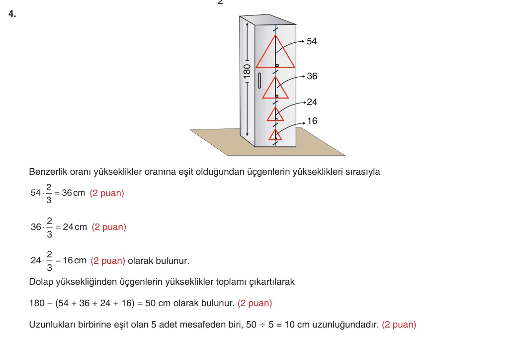 9. Sınıf Matematik 2025-2026 2. Dönem 1. Yazılı 4. Soru (Yazılıya Hazırlanıyorum) resmi çözüm görseli