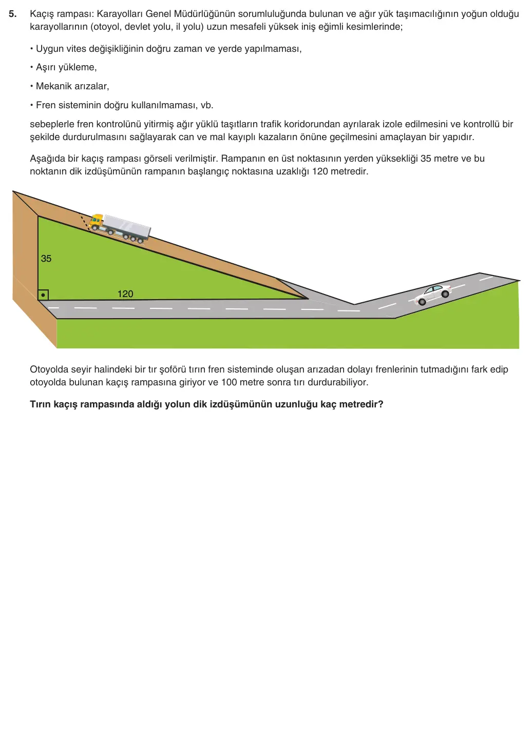 9. Sınıf Matematik 2025-2026 2. Dönem 1. Yazılı 5. Soru (Yazılıya Hazırlanıyorum) görseli