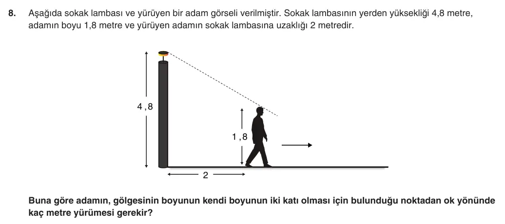 9. Sınıf Matematik 2025-2026 2. Dönem 1. Yazılı 8. Soru (Yazılıya Hazırlanıyorum) görseli