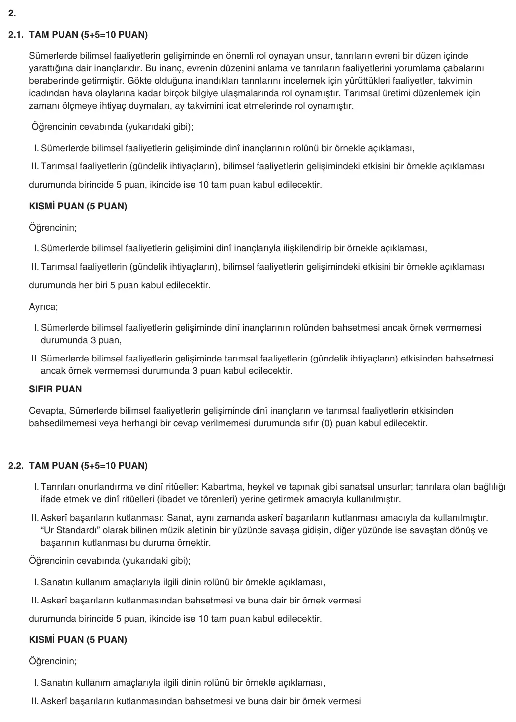 9. Sınıf Tarih 2025-2026 2. Dönem 1. Yazılı 2. Soru (Yazılıya Hazırlanıyorum) resmi çözüm görseli (1/2)
