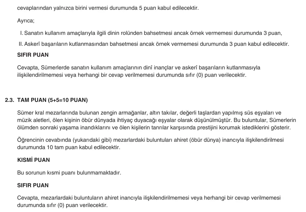 9. Sınıf Tarih 2025-2026 2. Dönem 1. Yazılı 2. Soru (Yazılıya Hazırlanıyorum) resmi çözüm görseli (2/2)