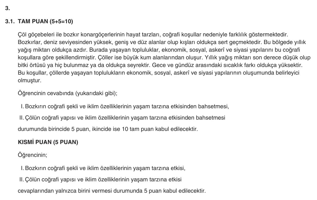 9. Sınıf Tarih 2025-2026 2. Dönem 1. Yazılı 3. Soru (Yazılıya Hazırlanıyorum) resmi çözüm görseli (1/2)