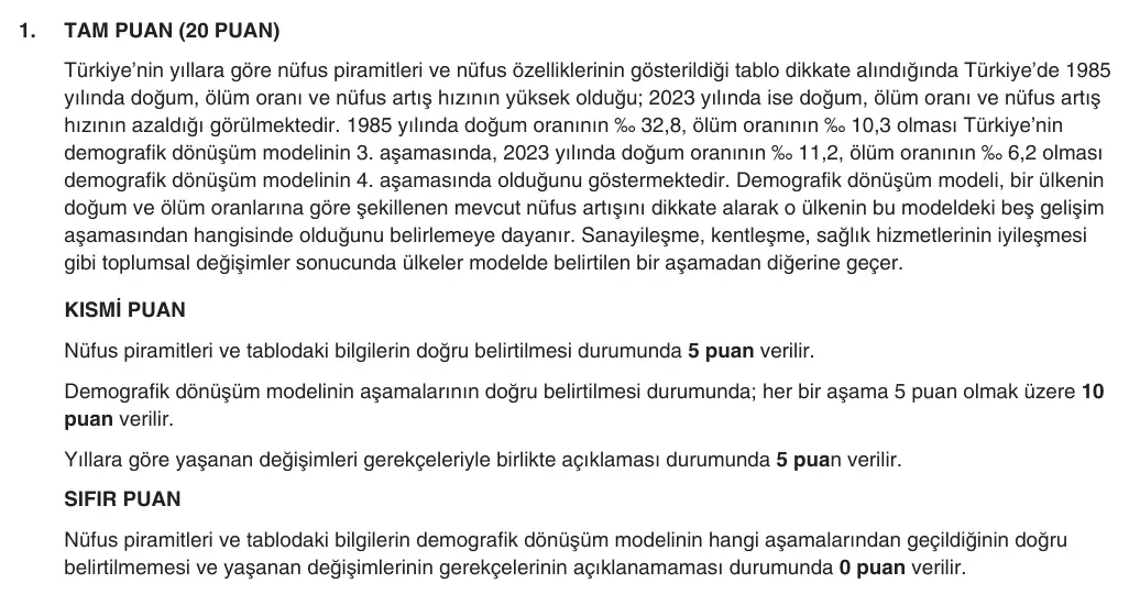 9. Sınıf Coğrafya 2025-2026 2. Dönem 2. Yazılı 1. Soru (Yazılıya Hazırlanıyorum) resmi çözüm görseli