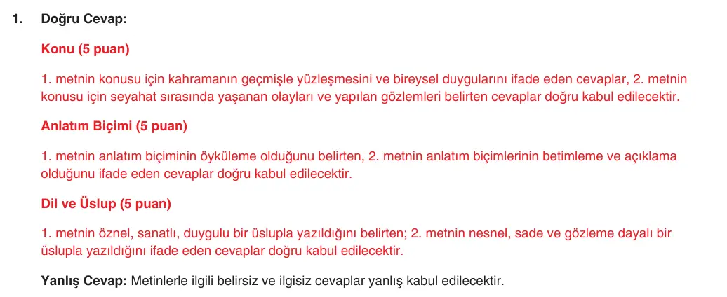 9. Sınıf Türk Dili ve Edebiyatı 2025-2026 2. Dönem 2. Yazılı 1. Soru (Yazılıya Hazırlanıyorum) resmi çözüm görseli