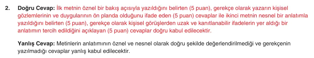 9. Sınıf Türk Dili ve Edebiyatı 2025-2026 2. Dönem 2. Yazılı 2. Soru (Yazılıya Hazırlanıyorum) resmi çözüm görseli