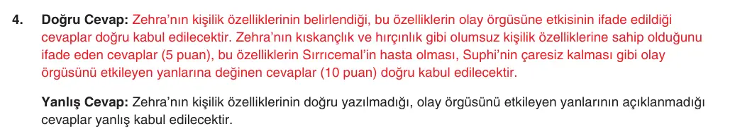 9. Sınıf Türk Dili ve Edebiyatı 2025-2026 2. Dönem 2. Yazılı 4. Soru (Yazılıya Hazırlanıyorum) resmi çözüm görseli