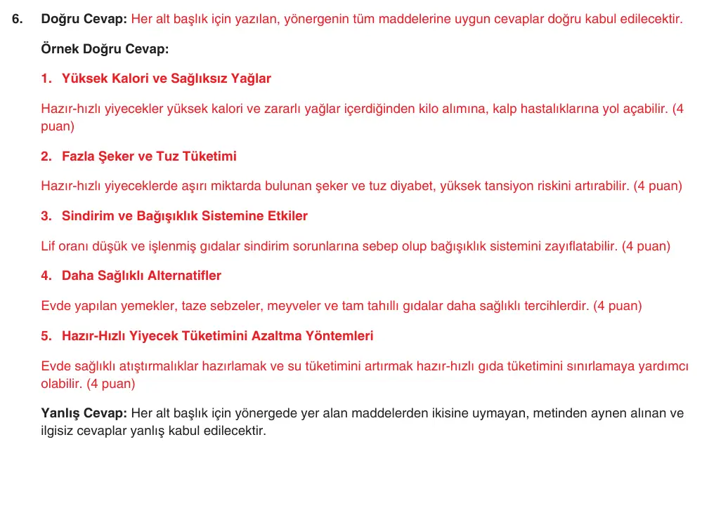 9. Sınıf Türk Dili ve Edebiyatı 2025-2026 2. Dönem 2. Yazılı 6. Soru (Yazılıya Hazırlanıyorum) resmi çözüm görseli