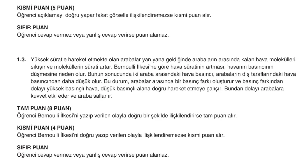 9. Sınıf Fizik 2025-2026 2. Dönem 2. Yazılı 1. Soru (Yazılıya Hazırlanıyorum) resmi çözüm görseli (2/2)