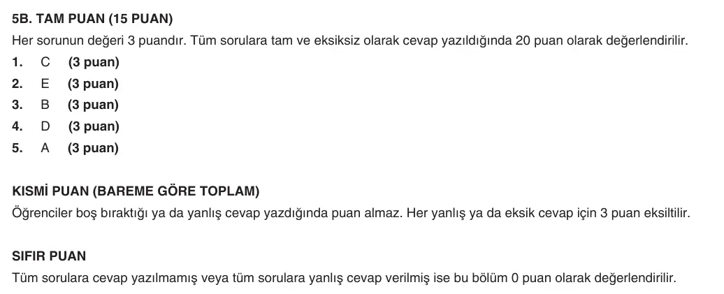 9. Sınıf İngilizce 2025-2026 2. Dönem 2. Yazılı 5. Soru (Yazılıya Hazırlanıyorum) resmi çözüm görseli (3/3)