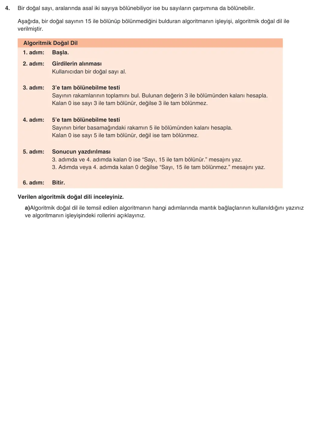 9. Sınıf Matematik 2025-2026 2. Dönem 2. Yazılı 4. Soru (Yazılıya Hazırlanıyorum) görseli (1/2)