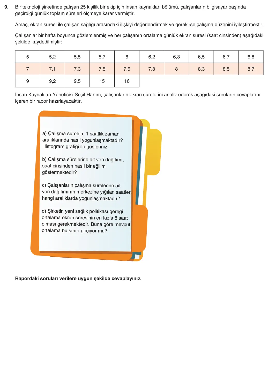 9. Sınıf Matematik 2025-2026 2. Dönem 2. Yazılı 9. Soru (Yazılıya Hazırlanıyorum) görseli