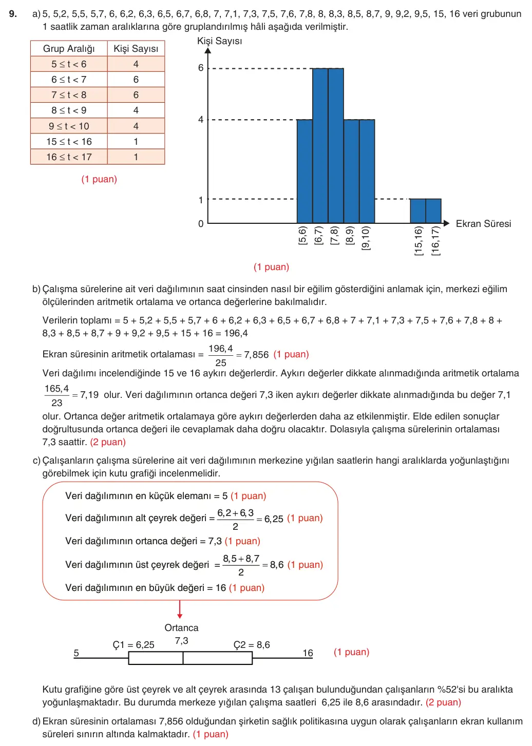 9. Sınıf Matematik 2025-2026 2. Dönem 2. Yazılı 9. Soru (Yazılıya Hazırlanıyorum) resmi çözüm görseli
