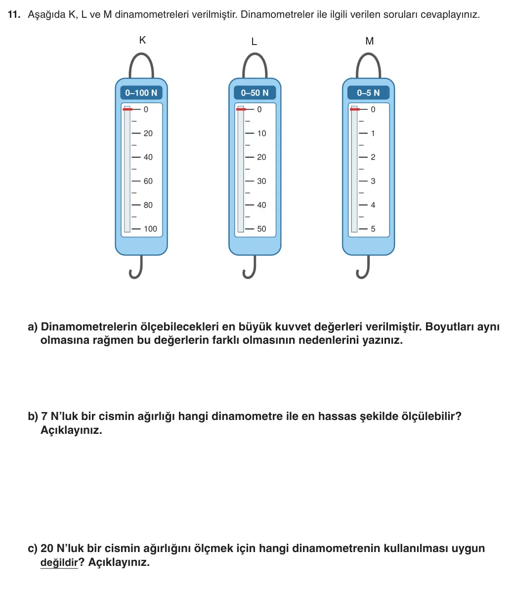 5. Sınıf Fen Bilimleri 2026-2027 1. Dönem 1. Yazılı 11. Soru (Yazılıya Hazırlanıyorum) görseli