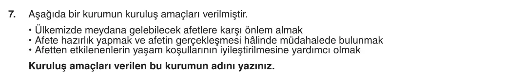 MEB sorusu